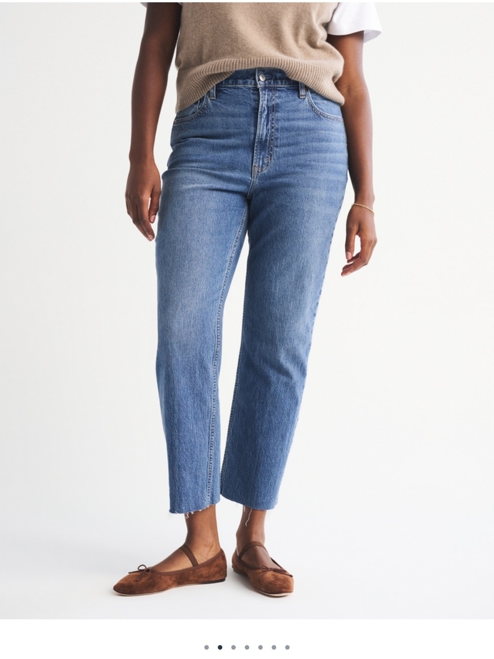 Abercrombie & Fitch Curve Love Ankle Straight Ultra High rise